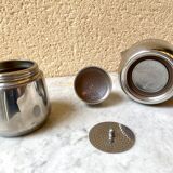 Italian coffee maker 3 cups lagostina vintage 60s design streamline stainless steel 18/10