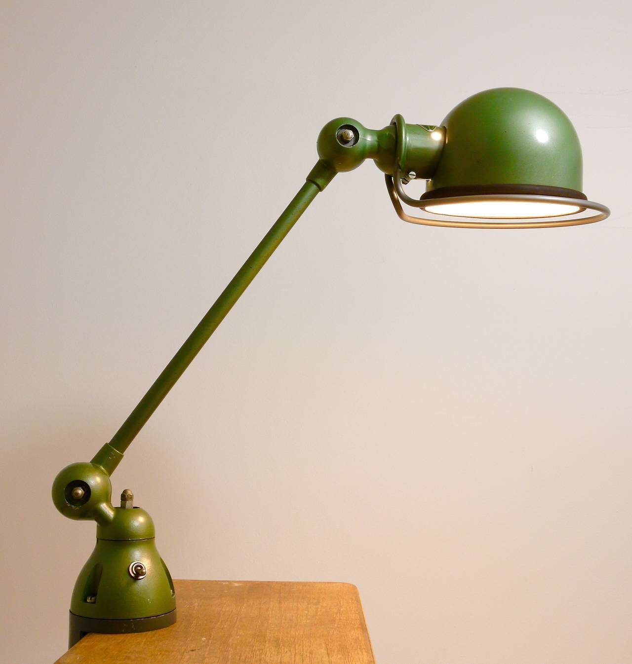 Matching industrial clamp lamp by Jean Louis Domecq for Jielde Lyon, 1950s.