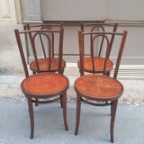 Set of four bistro chairs