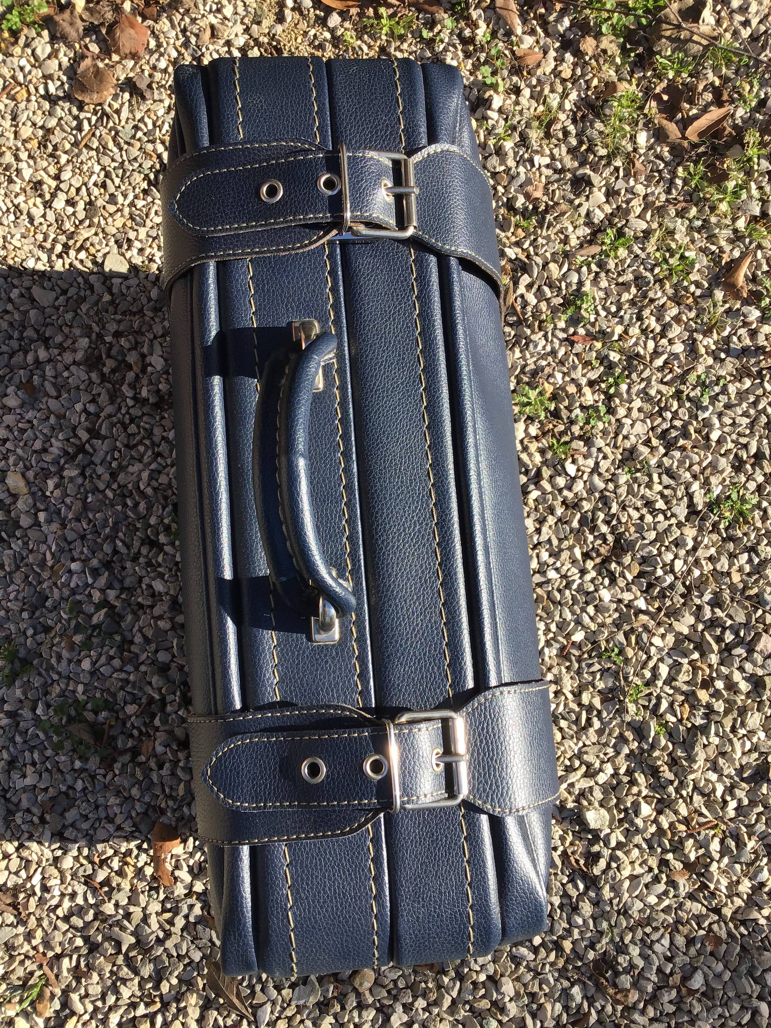 Soft navy case like leather