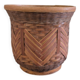 Wicker flowerpot