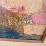 Tableau ancien Paul Hannaux Bouquet de fleur