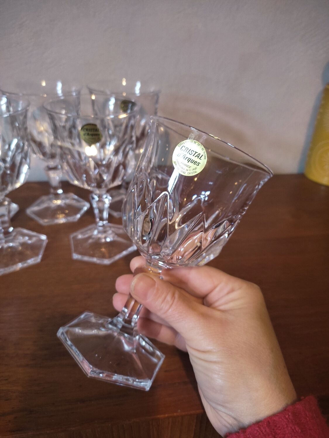 6 water glasses model Chaumont by crystal of Arques