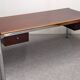 Modernist rosewood pedestal desk, Italy circa 1970