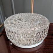Ceiling light / wall light MATHIAS 1970s – moulded glass with diamond points