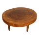 Vintage brutalist solid wood coffee table, 1960s