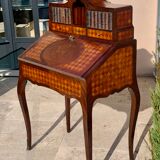 Happiness of the day style Louis XV of the nineteenth century in marquetry