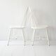 Set of 4 Contemporary White Scandinavian Chairs