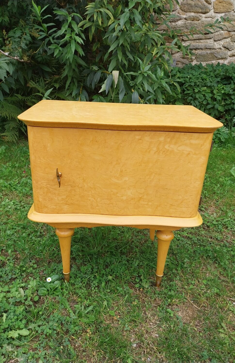 Wooden bedside table