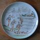 Pair of old plates Terre de Fer / Creil and Montereau, musical subjects