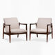 Pair of gfm 64 armchairs from the 1960s.