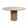 Round italian travertine dining table, 1970s