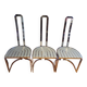 Set 3 chaises repas Allmilmö métal chromé