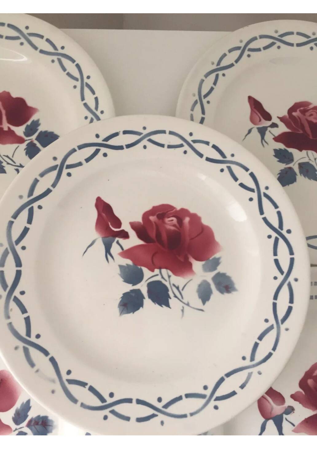 Assiettes à dessert Digoin modèle Janine