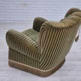 1960s, Danish relax armchair, original condition, green furniture velour.