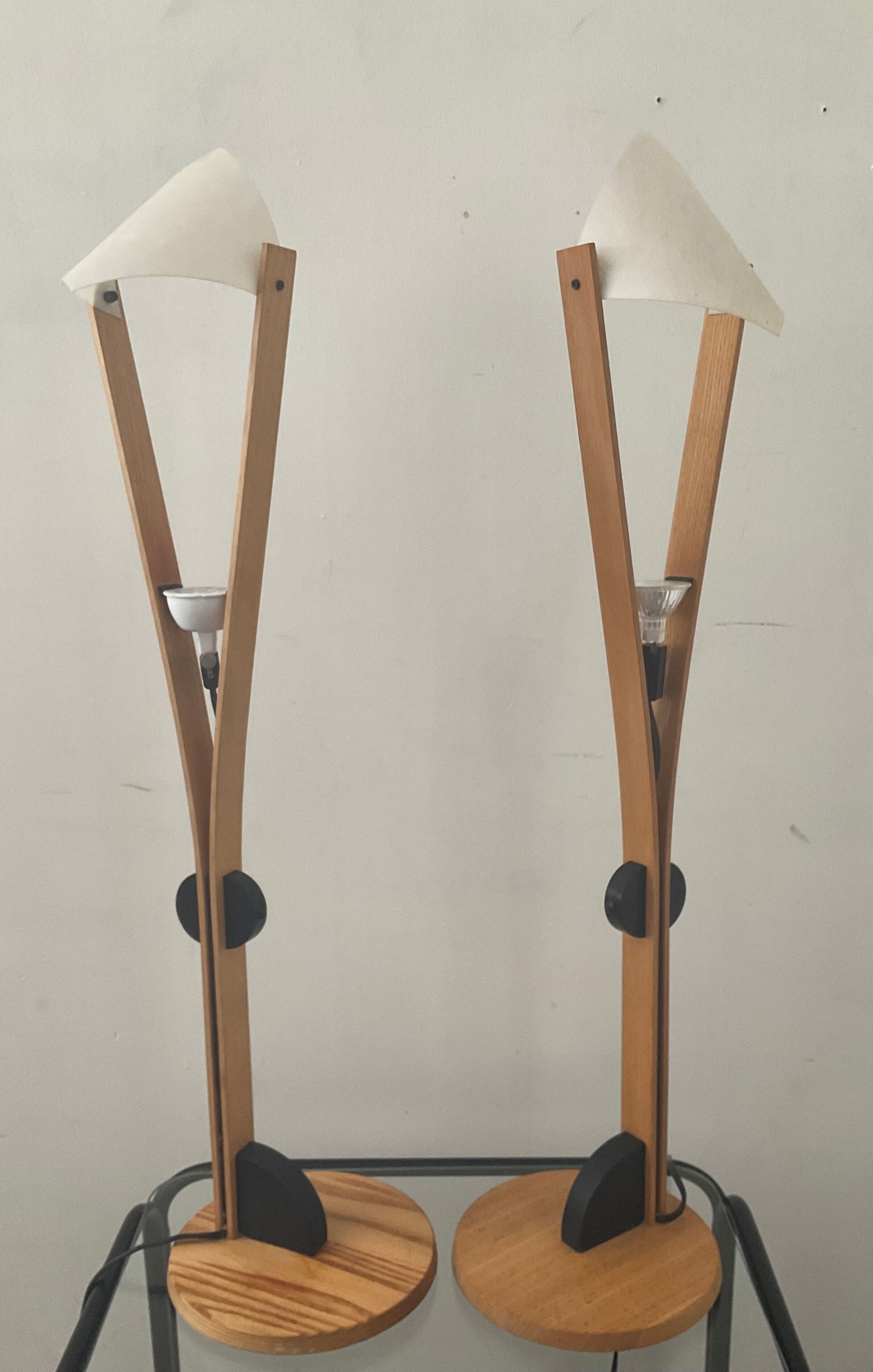 Paire de lampes domus des années 70