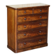 Victorian commode in flame wood with four drawers
