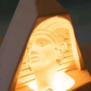 Egyptian stone table lamp, vintage 70s/80s mood lamp.