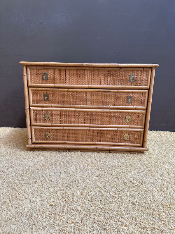 Commode en bambou et rotin Dal Vera