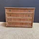 Dal Vera bamboo and rattan chest of drawers