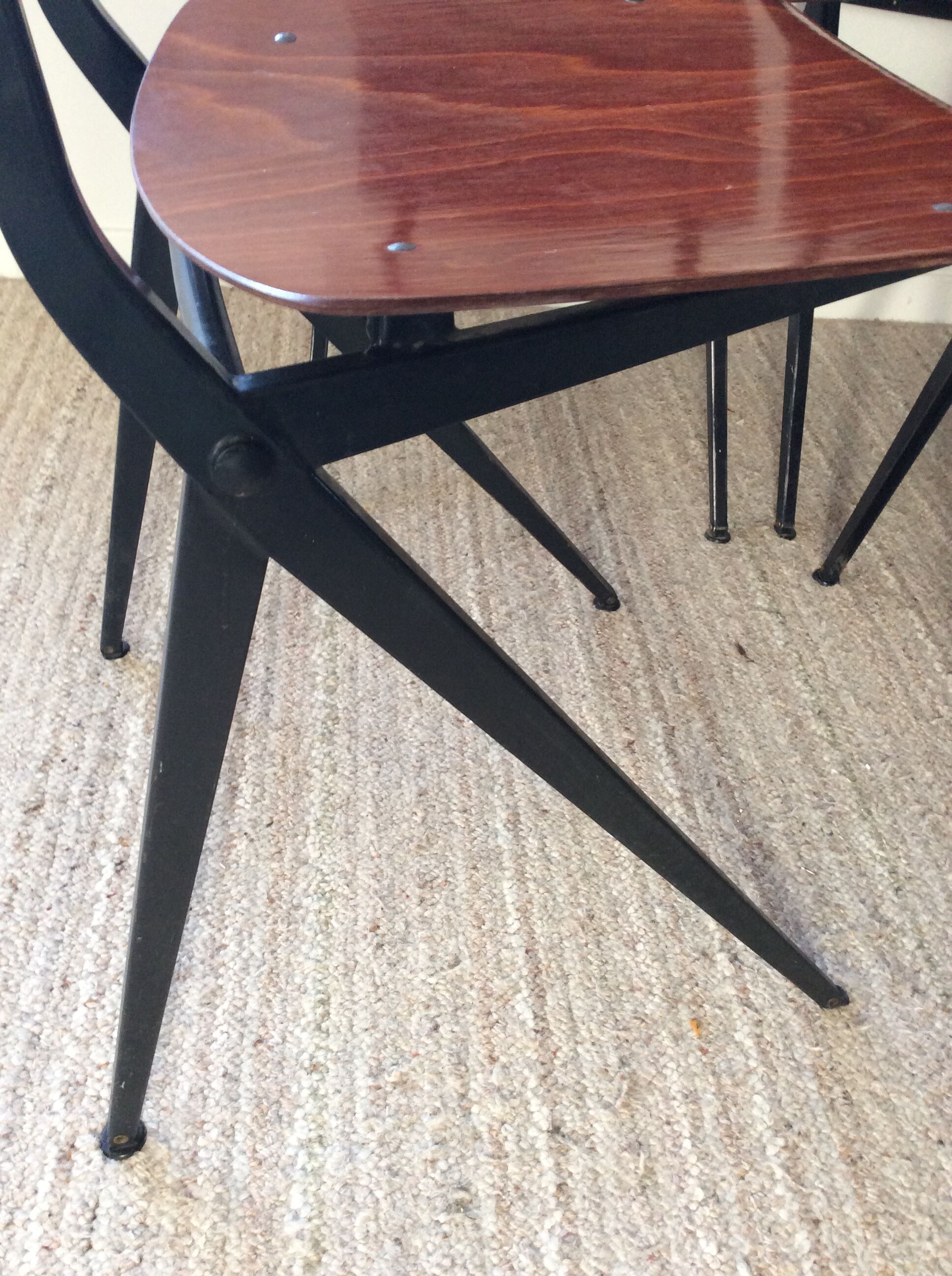Series of 4 chairs "spinstoel" by Marko model S201 of the 60s