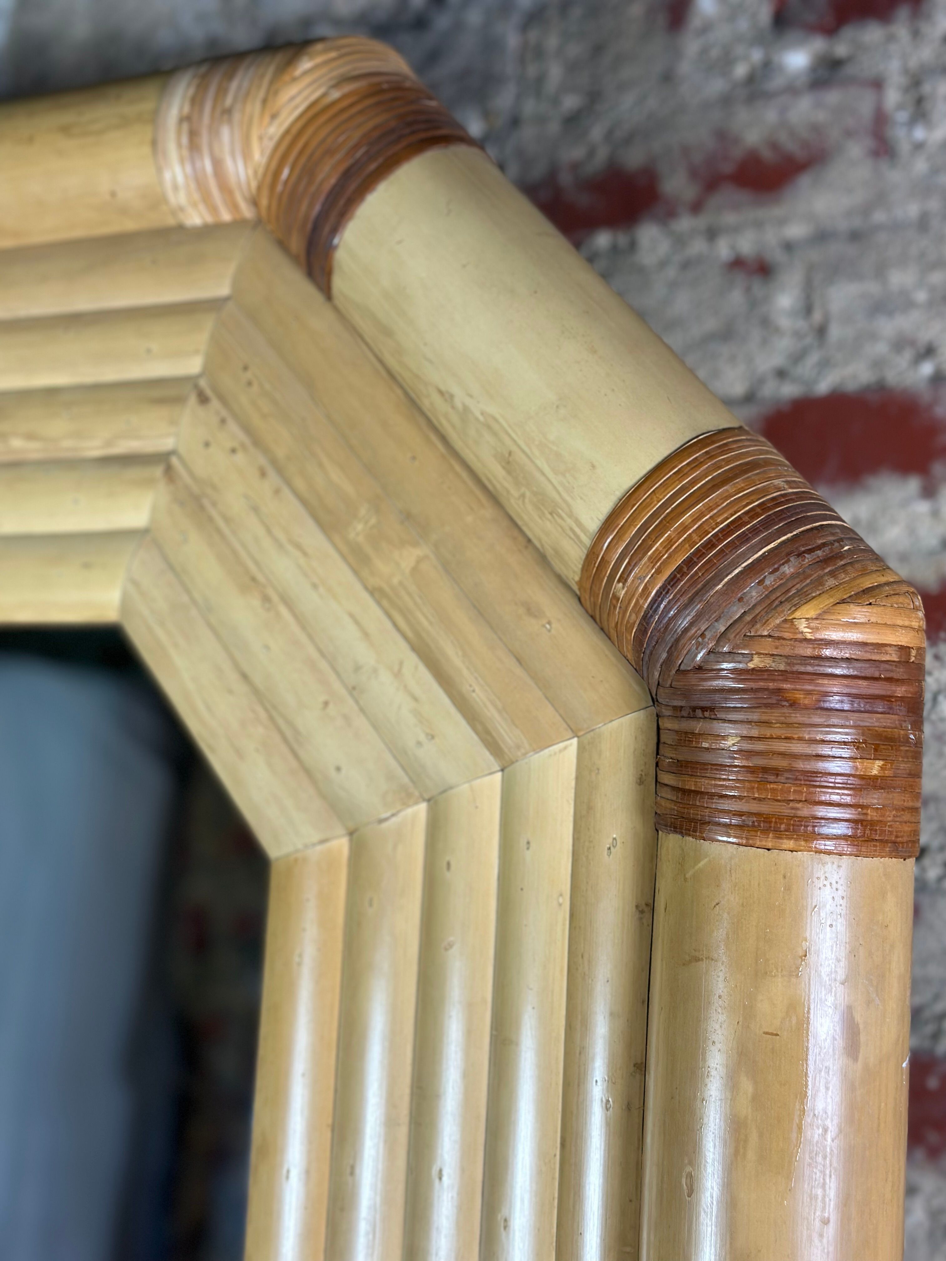 Coiffeuse en bambou vintage 1970