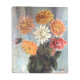 Ancient painting bouquet of dahlias