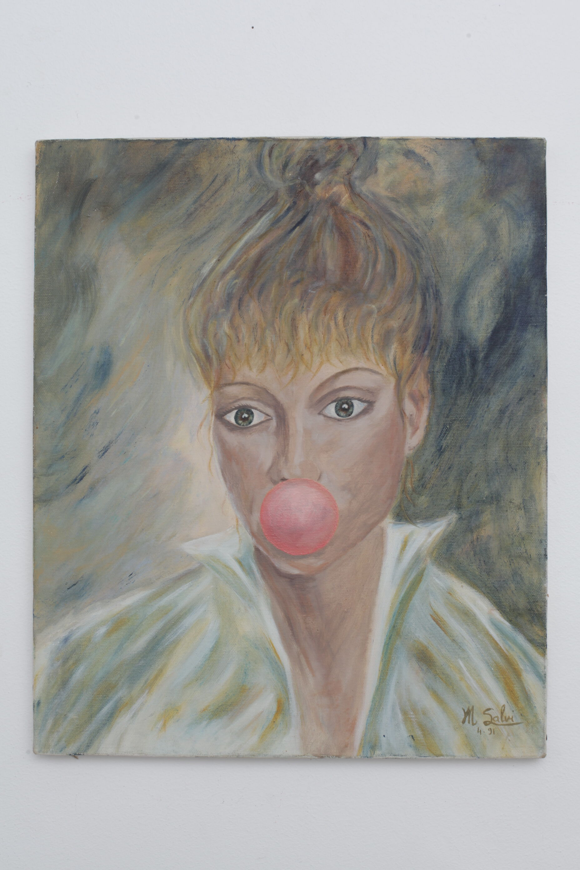 Portrait woman in the bubble