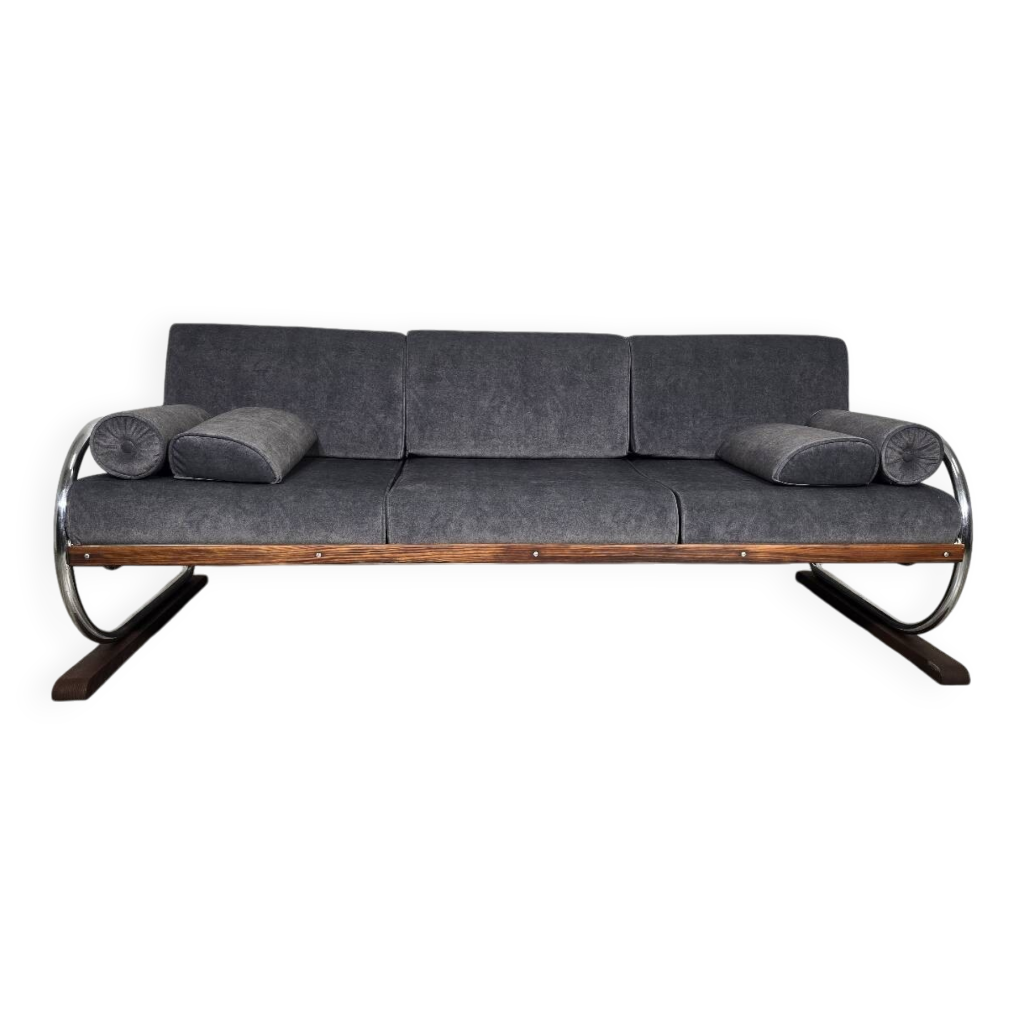 Bauhaus Chrome Sofa by Robert Slezak for Slezak Factories, 1930s