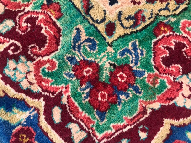 Persian vintage mahal rug handmade 258x373 cm