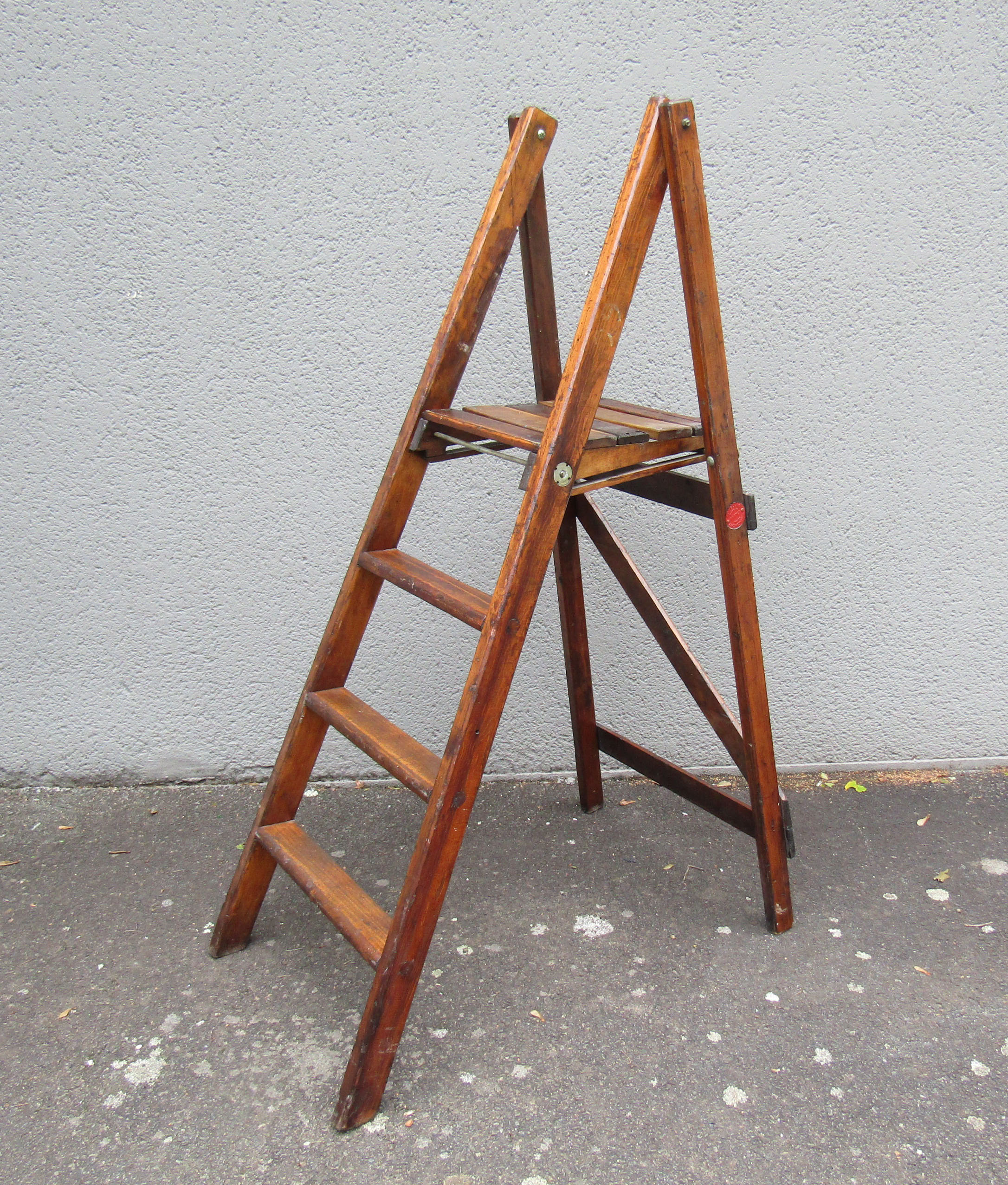 old stepladder scale vintage library