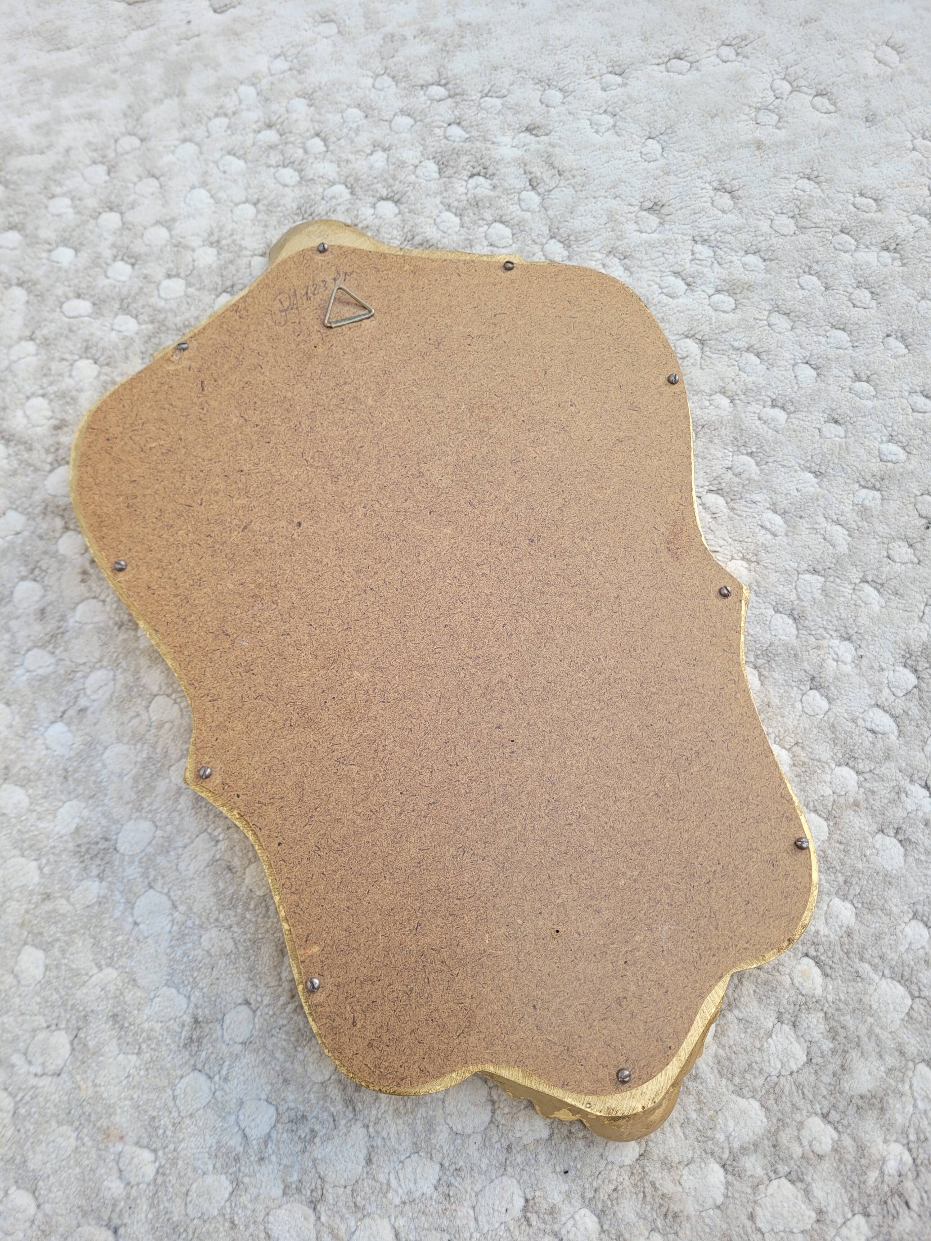 Small baroque gilded mirror 25x38cm Louis XVI style