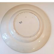 Large round ironstone platter with daisy decoration, KG Lunéville, 19th century