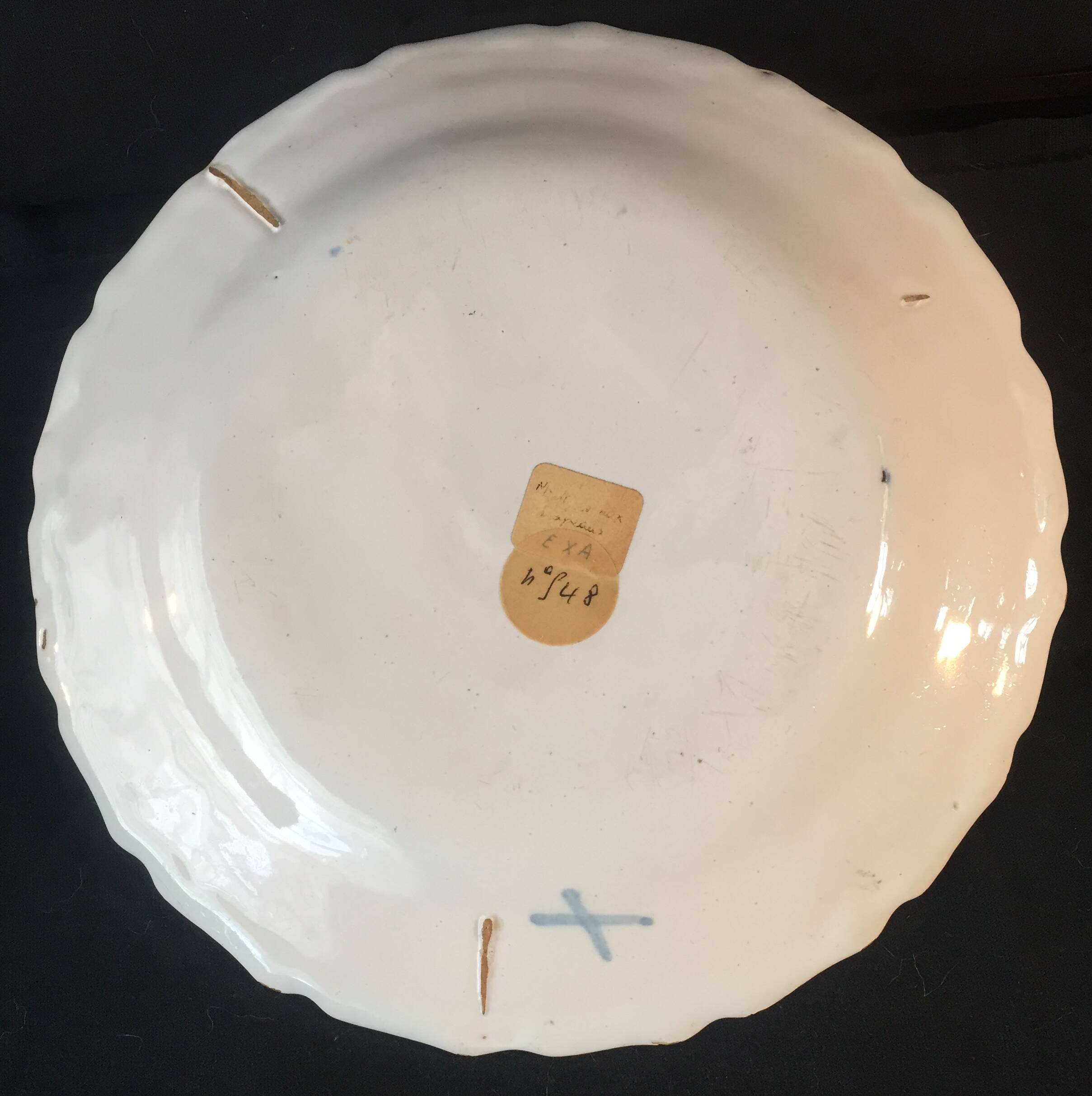 Moustiers Flags Plate 18th Century