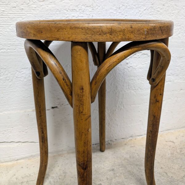 Tabouret de piano en bois courbé