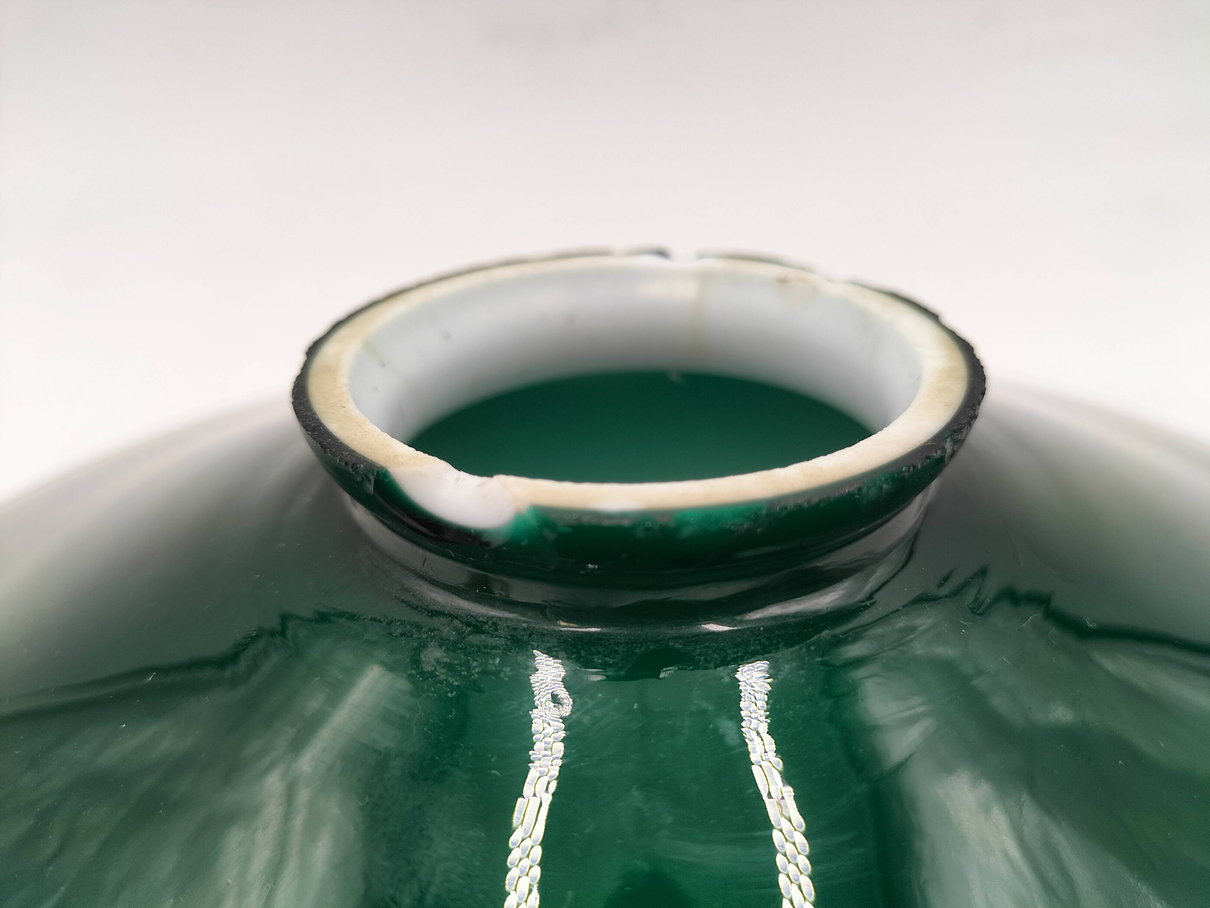 Green opaline pendant light