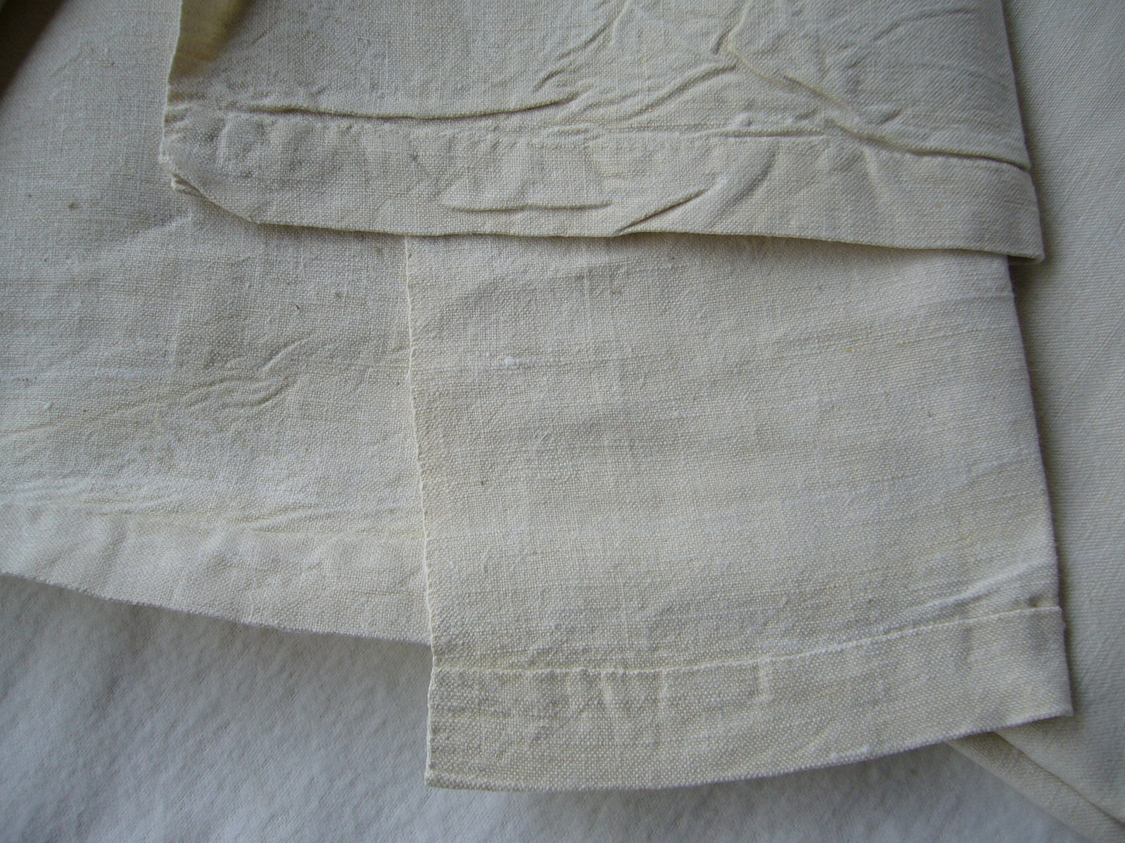 Embroidered antique linen sheets