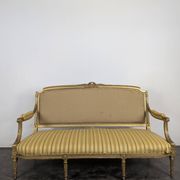 Louis XVI style canapé from the Napoleonic III era in gilded wood.