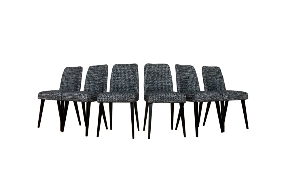 Vintage Dining Chairs, by SFM Poland, 1960’s, Set Of 6