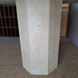 Hexagonal travertine dining table 80s