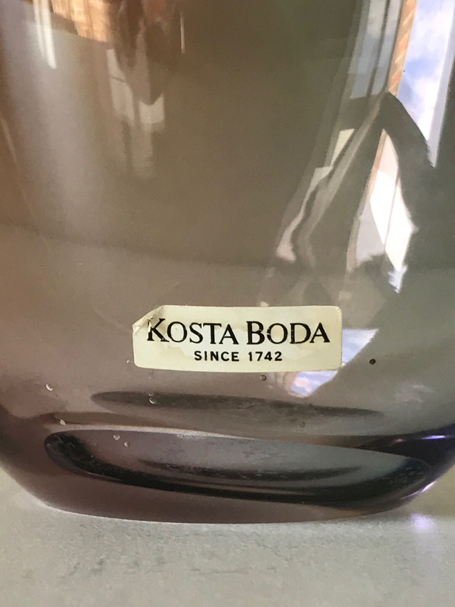Vase kosta boda Fiji harlequin vintage design