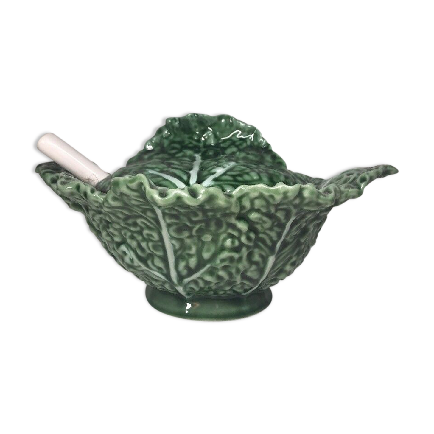 Soup tureen in slip in the shape of cabbage Portugal