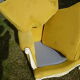 Set two chairs shabby chic fabric yellow