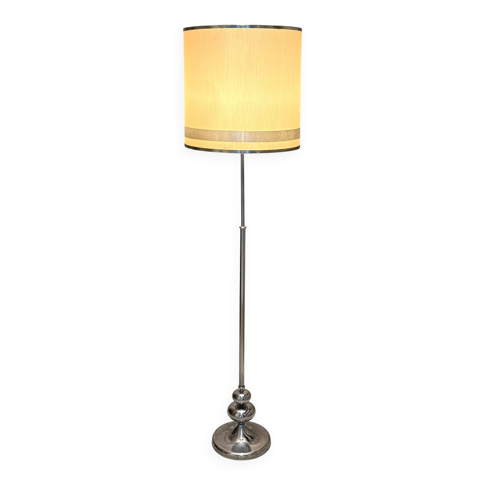 Lampadaire en métal chromé, années 70