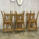 Série de 6 chaises bistrot en bois courbé