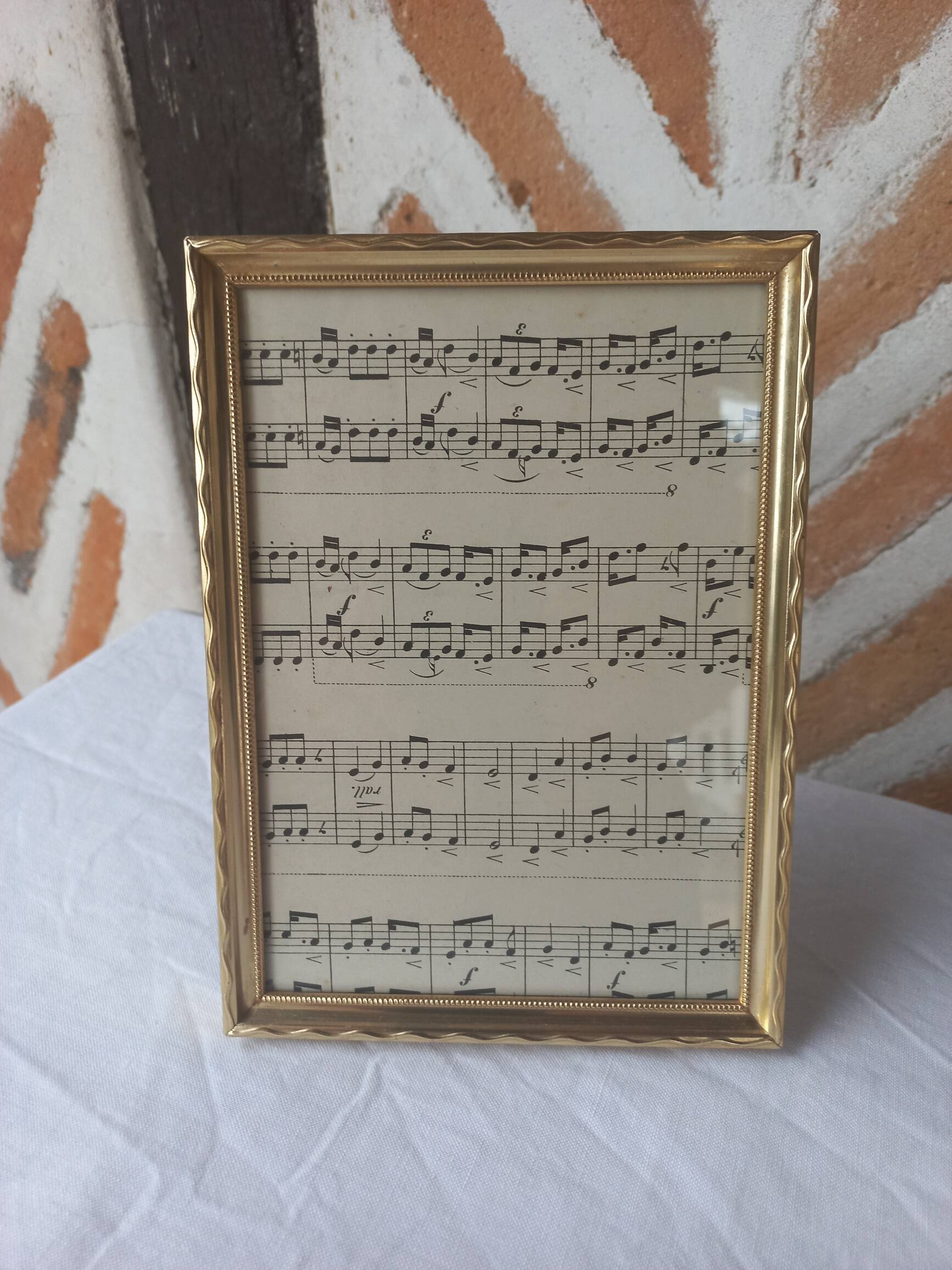 Gold metal photo frame
