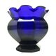Vase Biedermeier, verre cobalt, République tchèque, 19e siècle