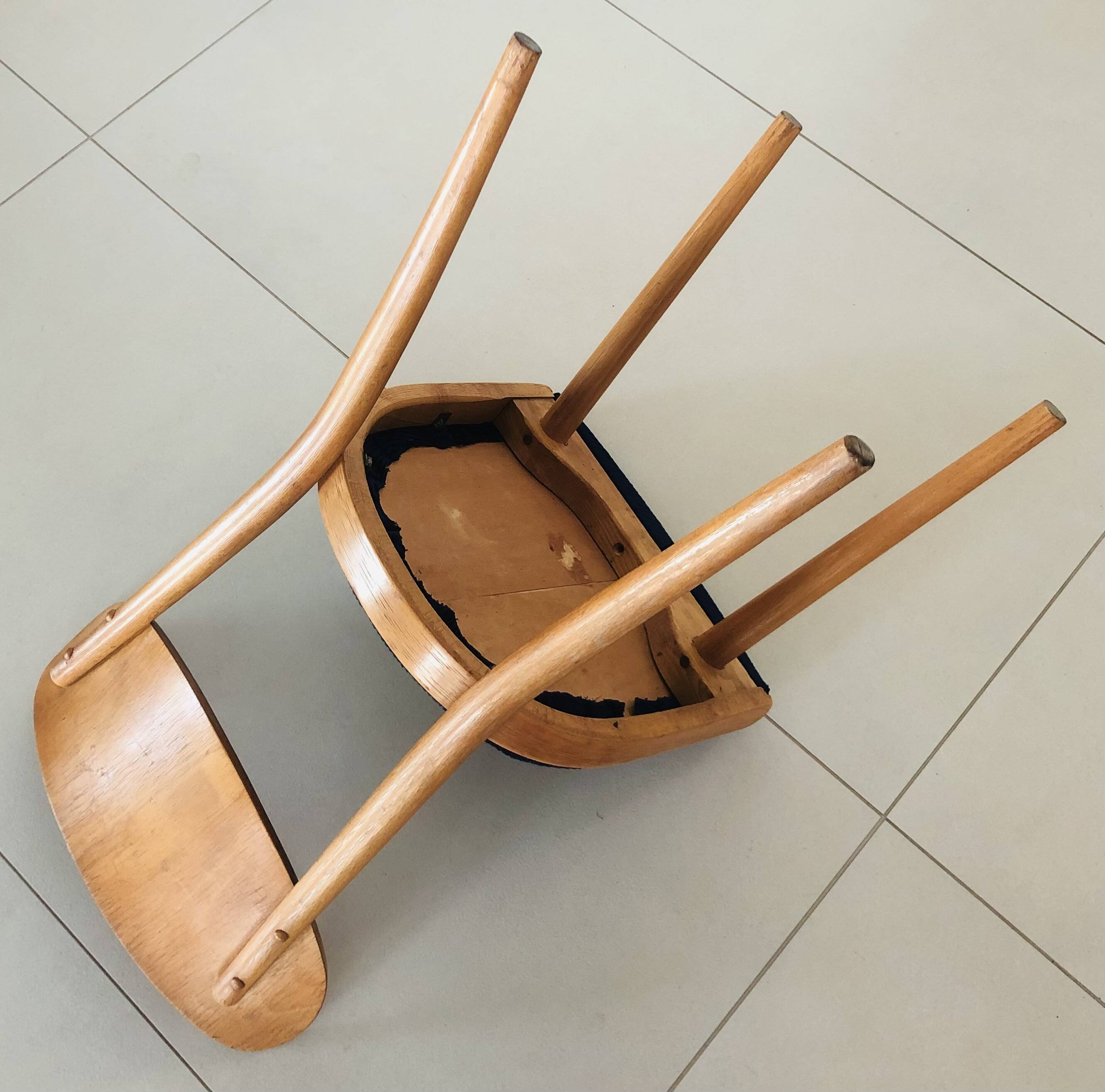 Chaises en bois de hêtre, Tchécoslovaquie années 50