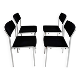 Set of 4 Gijs van der Sluis stacking chairs, 1970s