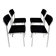 Set of 4 Gijs van der Sluis stacking chairs, 1970s